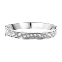 Sterling Silver Horizon Bangle Bracelet (7.00 In) 19.50 Grams