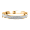 Bangle Bracelet in Rhodium Over Sterling Silver (7.0 In) 18.60 Grams - Sticky add to cart bar