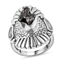 Marvelous Meteorite Ring in Sterling Silver