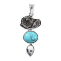 D'Joy Artisan Crafted Rough Cut Marvelous Meteorites and Multi Gemstone 3.15 ctw Pendant without Chain in Sterling Silver - Sticky add to cart bar
