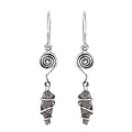 D'Joy Artisan Crafted Marvelous Meteorite Dangle Earrings in Sterling Silver - Sticky add to cart bar