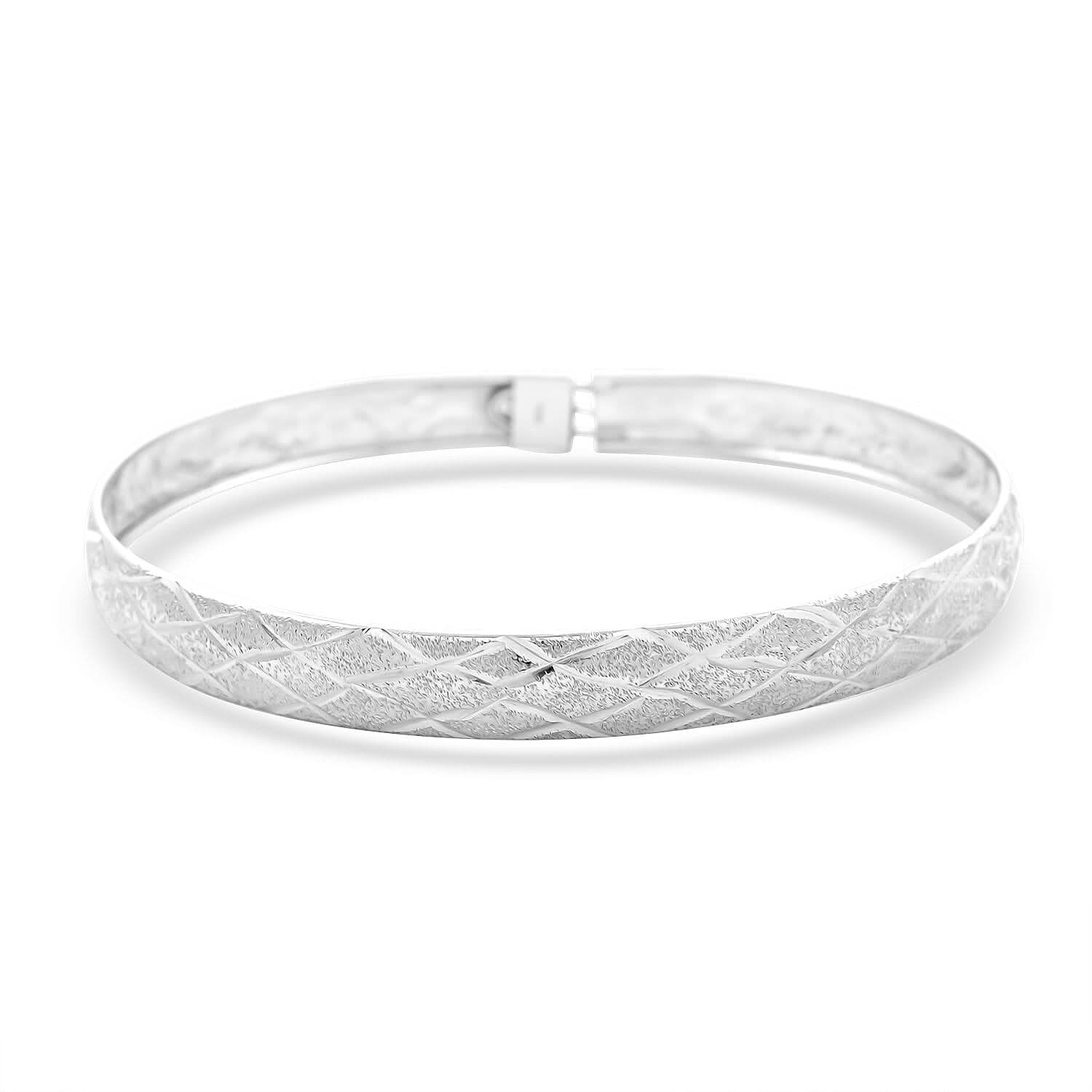 Bangle Bracelet in Sterling Silver (7.50 In) 5.10 Grams