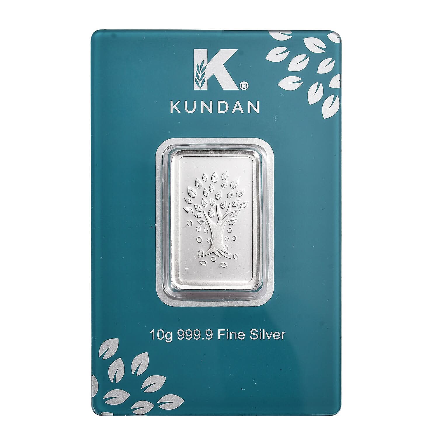 Kundan 999.9 Fine Silver Kalpataru Tree Bar 10 Grams