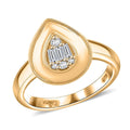 Clarte Gatsby Collection Moissanite Ring in Vermeil YG Over Sterling Silver (Size 10.0) 0.20 ctw - Sticky add to cart bar