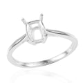 Sterling Silver Mounting Ring (Cush 7x5mm) (Size 7.0) 1.25 Grams - Sticky add to cart bar