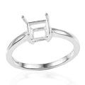Sterling Silver Mounting Ring (Sqr 6 mm) (Size 7.0) 1.50 Grams - Sticky add to cart bar
