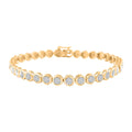 Diamond 1.10 ctw Bracelet in 14K Yellow Gold Over Sterling Silver (7.50 In) - Sticky add to cart bar