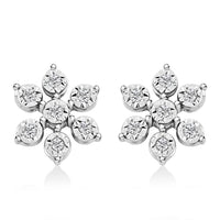 Diamond 0.10 ctw Stud Earrings in Sterling Silver