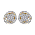 Diamond 0.65 ctw Stud Earrings in 14K Yellow Gold Over Sterling Silver - Sticky add to cart bar