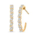 Diamond 0.30 ctw Hoop Earrings in 14K Yellow Gold Over Sterling Silver - Sticky add to cart bar