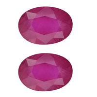 AAA Ruby Set of 2 (Ovl 6x4 mm) 1.00 ctw