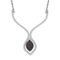 Karis Blue Diamond (IR) Accent Necklace (18 Inches) in Platinum Bond and Stainless Steel - Sticky add to cart bar
