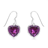 Simulated Purple Diamond 18.50 ctw Earrings in Sterling Silver