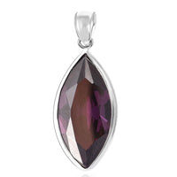 Simulated Purple Diamond 13.00 ctw Pendant in Sterling Silver