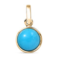 Luxoro Premium Sleeping Beauty Turquoise 1.10 ctw Pendant in 10K Yellow Gold - Sticky add to cart bar