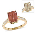 Certified & Appraised ILIANA 18K Yellow Gold AAA Turkizite and G-H SI Diamond Ring 3.60 Grams 3.25 ctw - Sticky add to cart bar