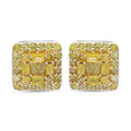 Doorbuster Yellow Diamond (IR) Earrings in Platinum Over Sterling Silver 0.33 ctw - Sticky add to cart bar