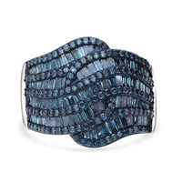 Diamond Woven Waves Ring in Sterling Silver