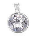 Simulated White Diamond 14.50 ctw Pendant in Sterling Silver - Sticky add to cart bar