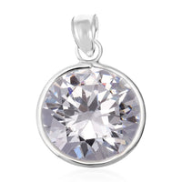 Simulated White Diamond 14.50 ctw Pendant in Sterling Silver