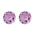 Simulated Pink Diamond Earrings in Sterling Silver 12.50 ctw - Sticky add to cart bar