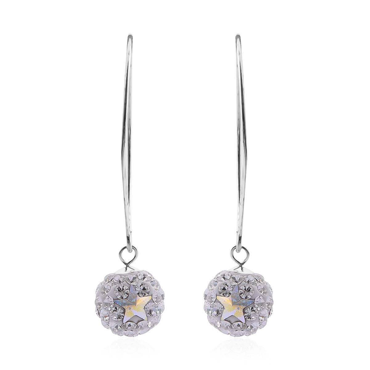 White Austrian Crystal Earrings