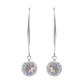 White Austrian Crystal Earrings - Sticky add to cart bar