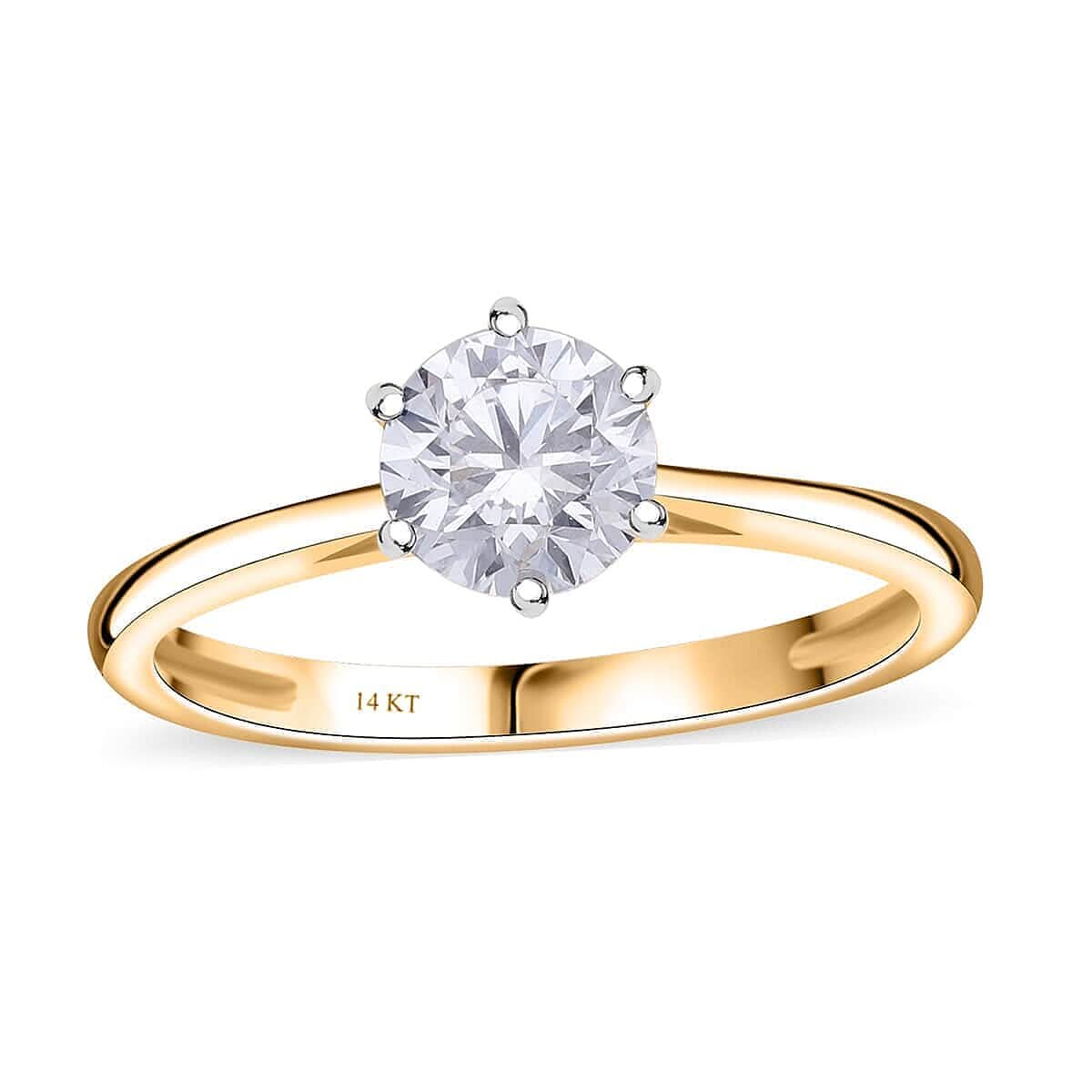14K Yellow Gold Luxuriant Lab Grown Diamond (VS) Ring (Size 8.0) 1.00 ctw