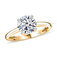 14K Yellow Gold Luxuriant Lab Grown Diamond (VS) Ring (Size 8.0) 2.00 ctw