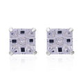 Simulated Diamond Earrings in Sterling Silver 8.15 ctw - Sticky add to cart bar