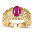 Doorbuster Luxoro 10K Yellow Gold Premium Royal Ruby Solitaire Ring (Size 7.0) 1.70 ctw - Sticky add to cart bar