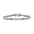 Doorbuster White Diamond 4.00 ctw Bracelet in Rhodium Over Sterling Silv (7.25 In) - Sticky add to cart bar