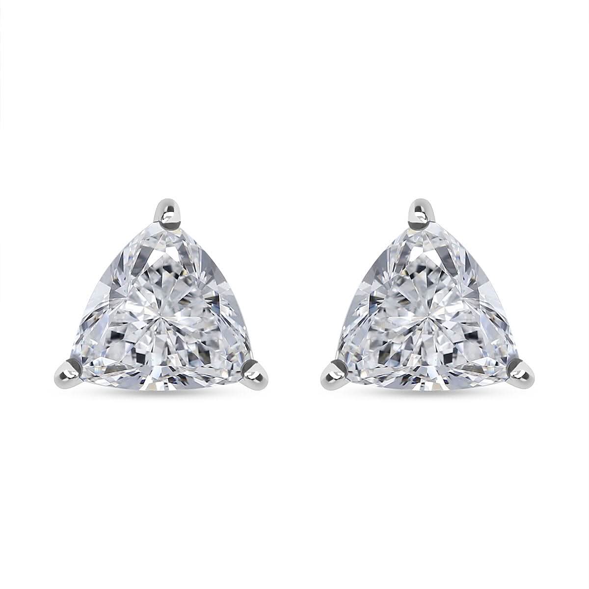 Doorbuster Moissanite 2.20 ctw Solitaire Stud Earrings in 950 Platinum