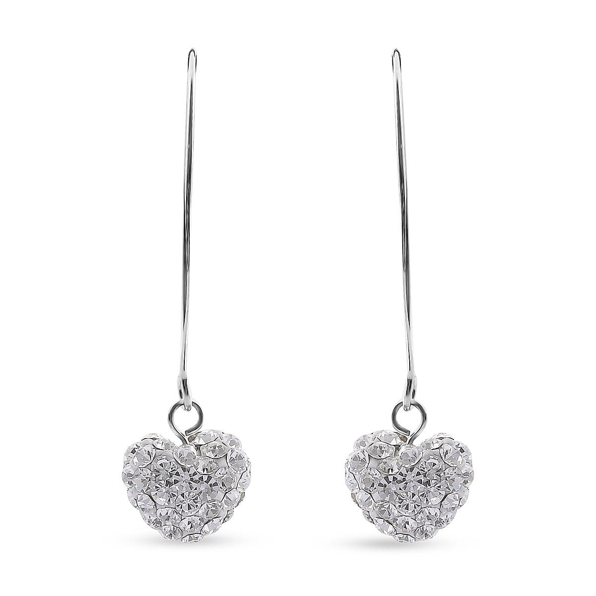White Austrian Crystal Earrings in Sterling Silver