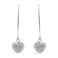 White Austrian Crystal Earrings in Sterling Silver - Sticky add to cart bar