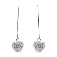 White Austrian Crystal Earrings in Sterling Silver