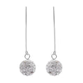White Aurtrian Crystal Earrings in Sterling Silver - Sticky add to cart bar