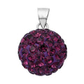 Purple Aurtrian Crystal Pendant in Sterling Silver - Sticky add to cart bar