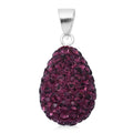 Purple Austrian Crystal Pendant in Sterling Silver - Sticky add to cart bar