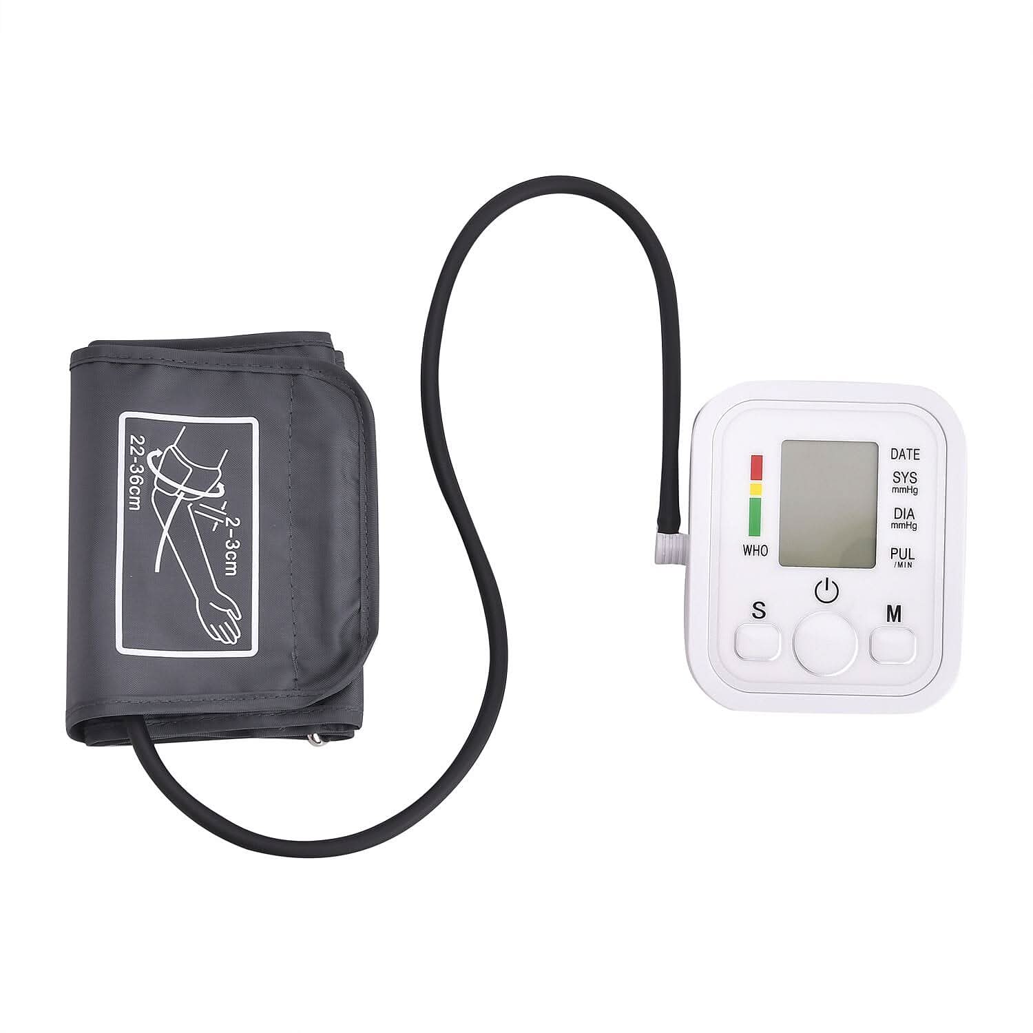 Arm Type Digital LCD Blood Pressure Monitor with USB wire (4A Battery Not Included)