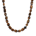 Karis Tigers Eye's 242.00 ctw Necklace 24 Inches in Platinum Bond - Sticky add to cart bar