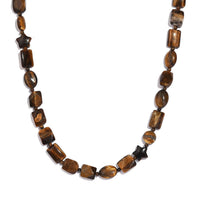 Karis Tigers Eye's 242.00 ctw Necklace 24 Inches in Platinum Bond