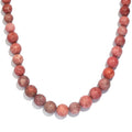 Norwegian Thulite 222.00 ctw Chips Necklace in Platinum Bond 20 Inches - Sticky add to cart bar