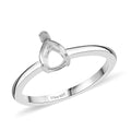 Sterling Silver Mounting Solitaire Ring (Size 7.0) (Pear 7x5 mm) - Sticky add to cart bar