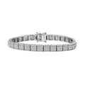 Diamond Tennis Bracelet in Rhodium Over Sterling Silver (7.25 In) 4.00 ctw - Sticky add to cart bar