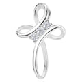 D'Joy Moissanite 0.10 ctw Cross Pendant without Chain in Sterling Silver - Sticky add to cart bar