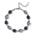 Terahertz, Peacock Color Shell Pearl Bracelet in Stainless Steel (7.5-9.5In) 35.00 ctw - Sticky add to cart bar