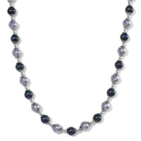 Terahertz, Peacock Color Shell Pearl Necklace (20-22 Inches) in Stainless Steel 50.00 ctw