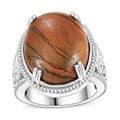 Cherrycreek Solitaire Ring in Platinum Over Copper (Size 10.0) 16.70 ctw - Sticky add to cart bar