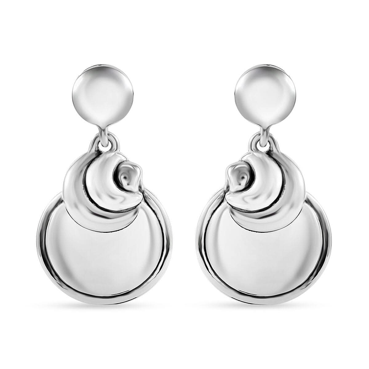 Moon Earrings in Sterling Silver 9.10 Grams